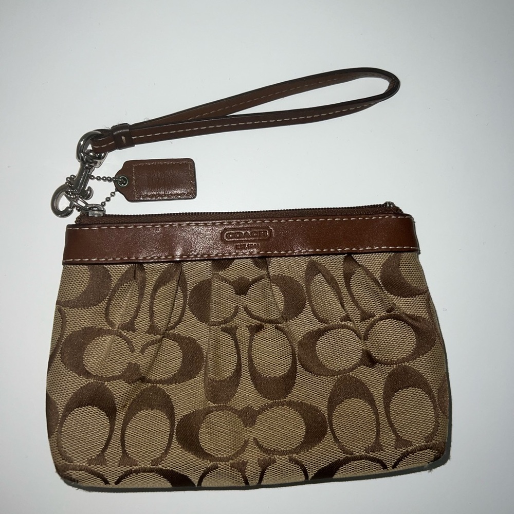Brown Coach Wristlet